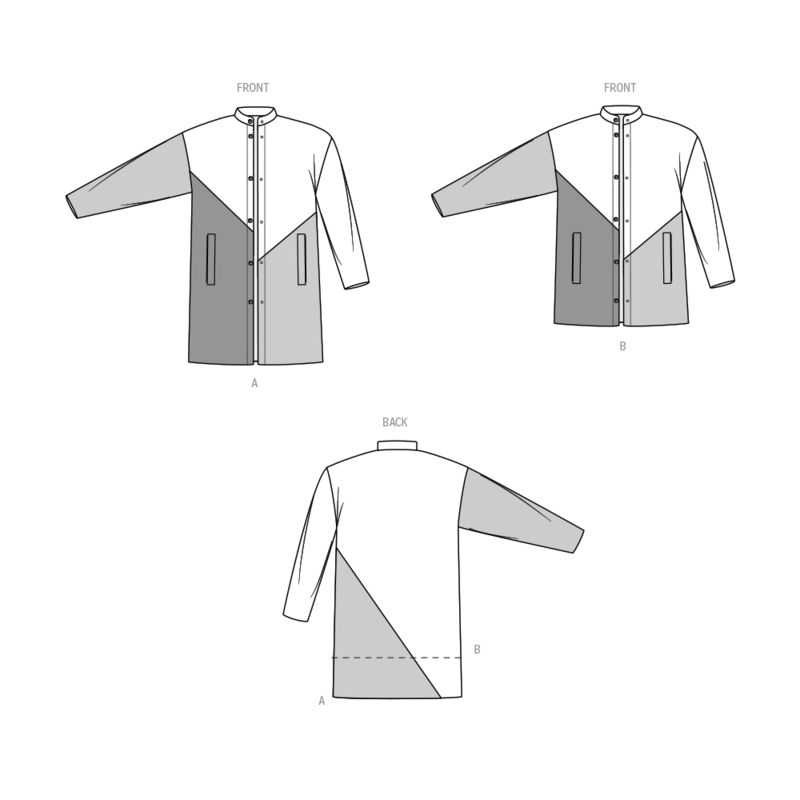 Patron KnowMe 2058.U5 - Manteau asymétrique