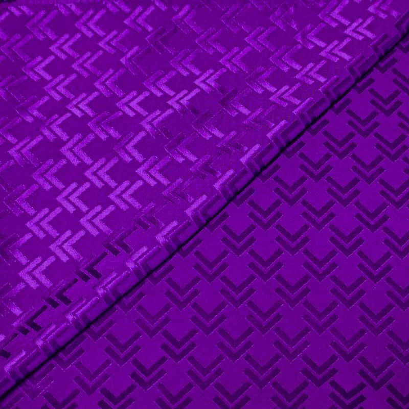 Crêpe envers satin jacquard - Chevron violet