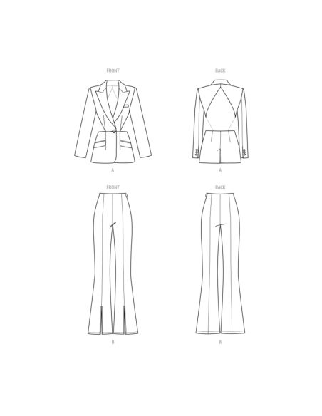 Patron KnowMe 2065.H5 - Blazer et pantalons