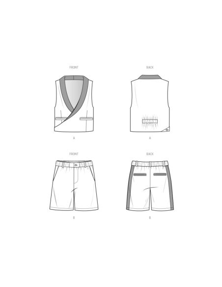 Patron KnowMe 2071.BB - Gilet et short