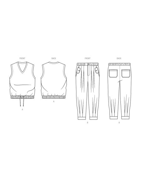 Patron KnowMe 2088.BB - Gilet et pantalon pour hommes