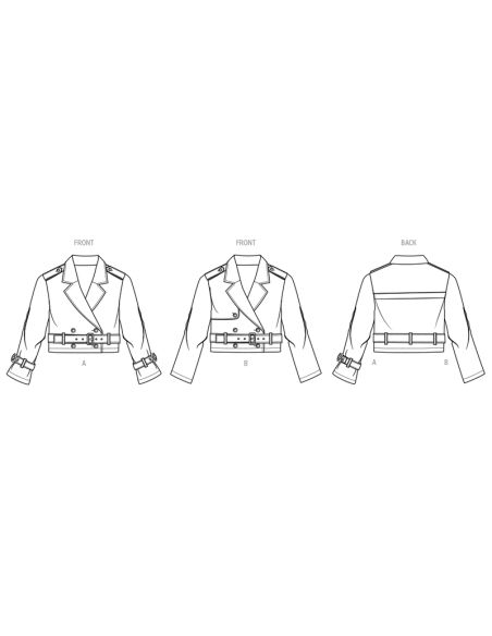 Patron KnowMe 2089.Y5 - Vestes trench courtes
