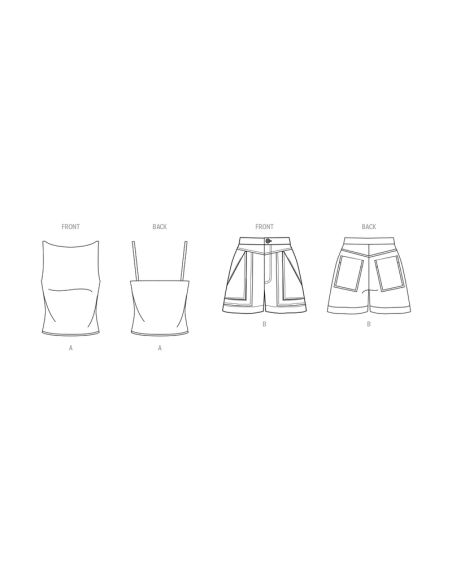 Patron KnowMe 2090.H5 - Haut en maille et shorts