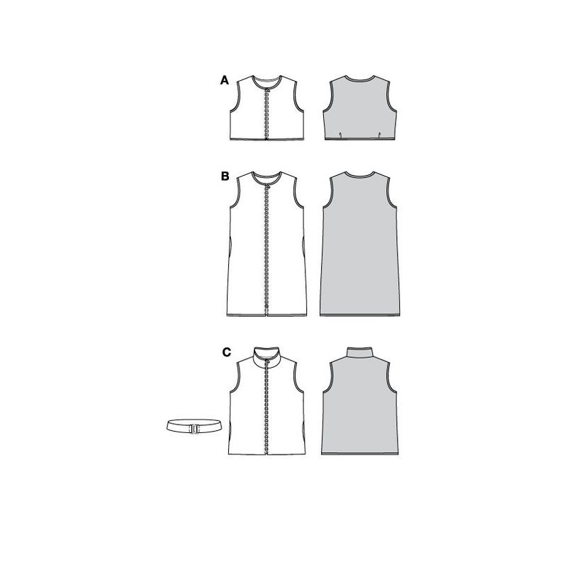 Patron Burda 5764 - Gilets matelassés