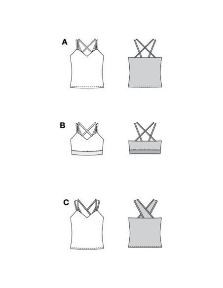 Patron Burda 5765- Tops sportifs