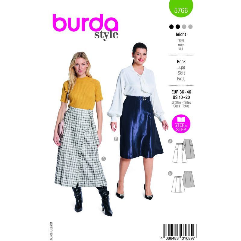 Patron Burda 5766 - Jupes glamour