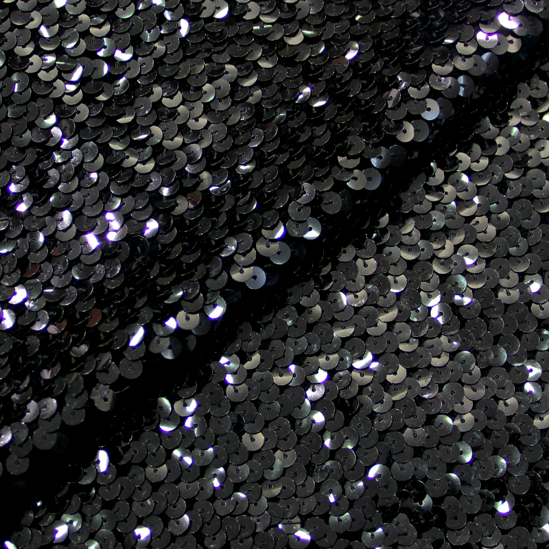 Cravate à sequins tissu Noire - Accessoires pas cher