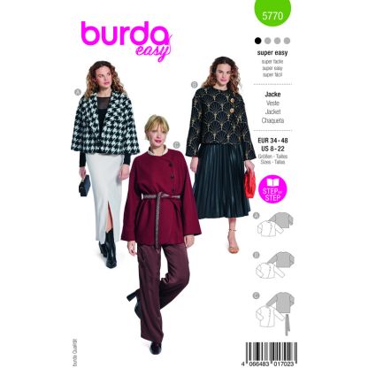 Patron Burda 5770 - Vestes tendances
