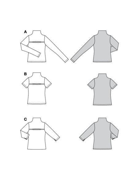 Patron Burda 5774  - T-shirt et col roulé