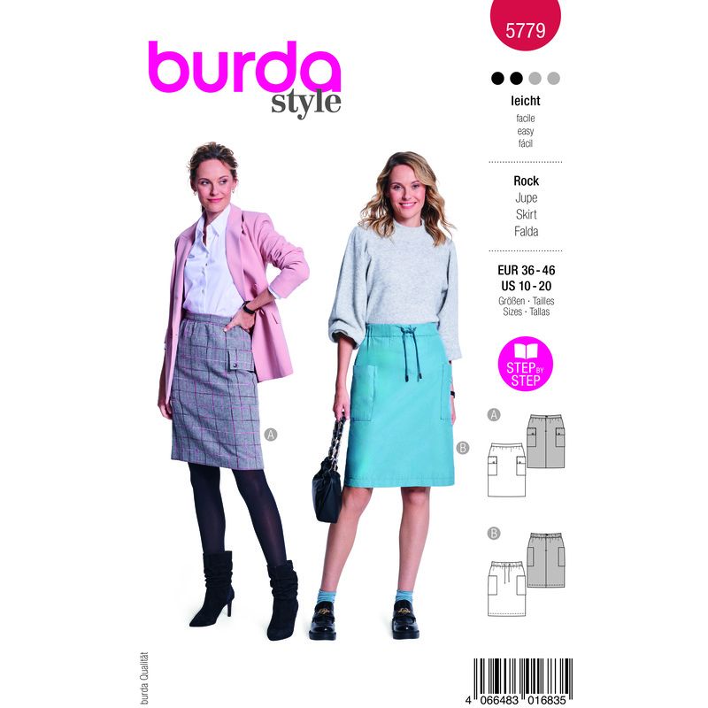 Patron Burda 5779 - Jupes crayon