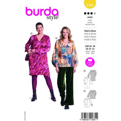 Patron Burda 5783 - Robe raffinée
