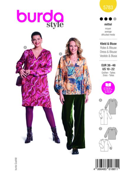 Patron Burda 5783 - Robe raffinée