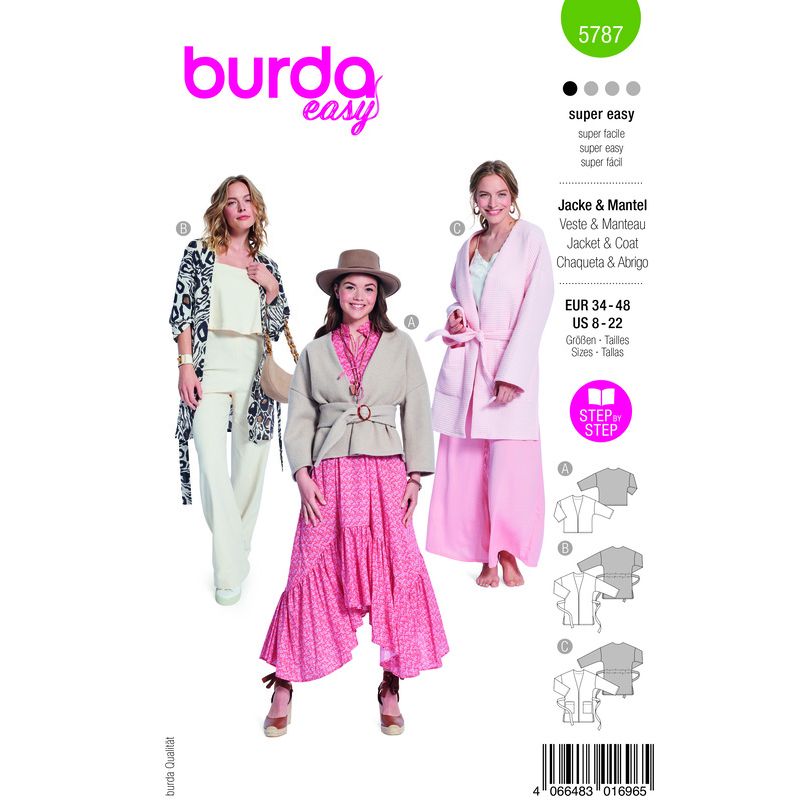 Patron Burda 5787 - Vestes tendances