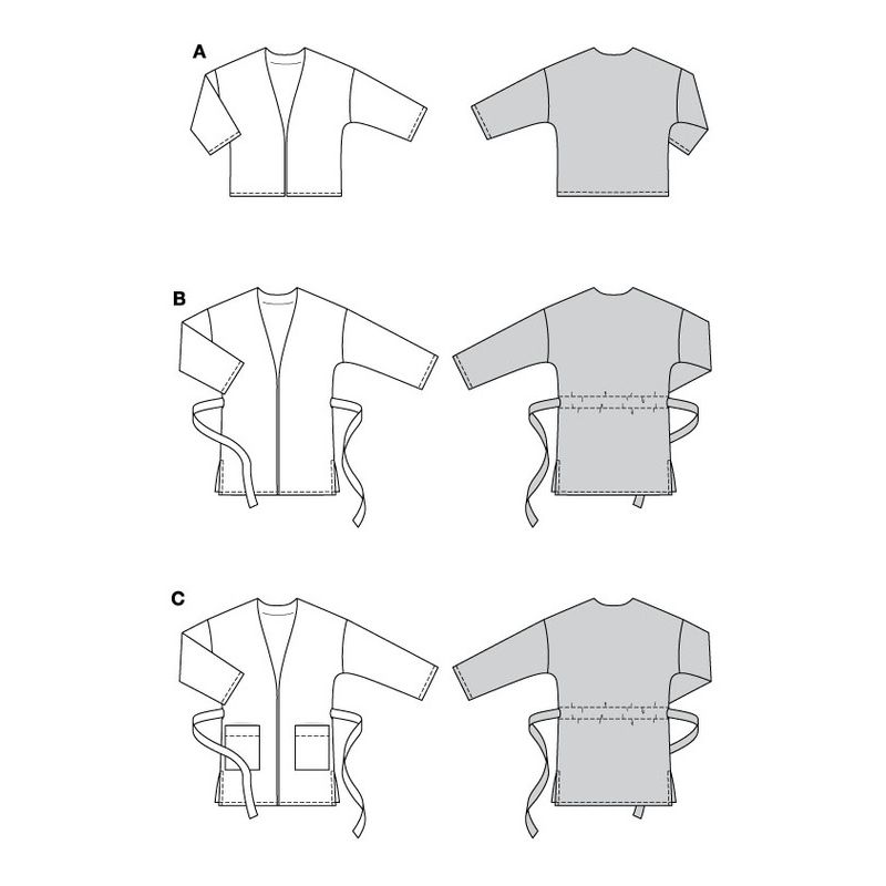 Patron Burda 5787 - Vestes tendances