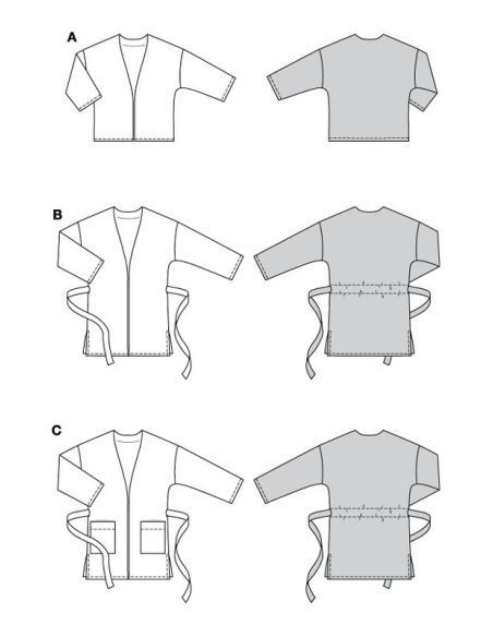 Patron Burda 5787 - Vestes tendances