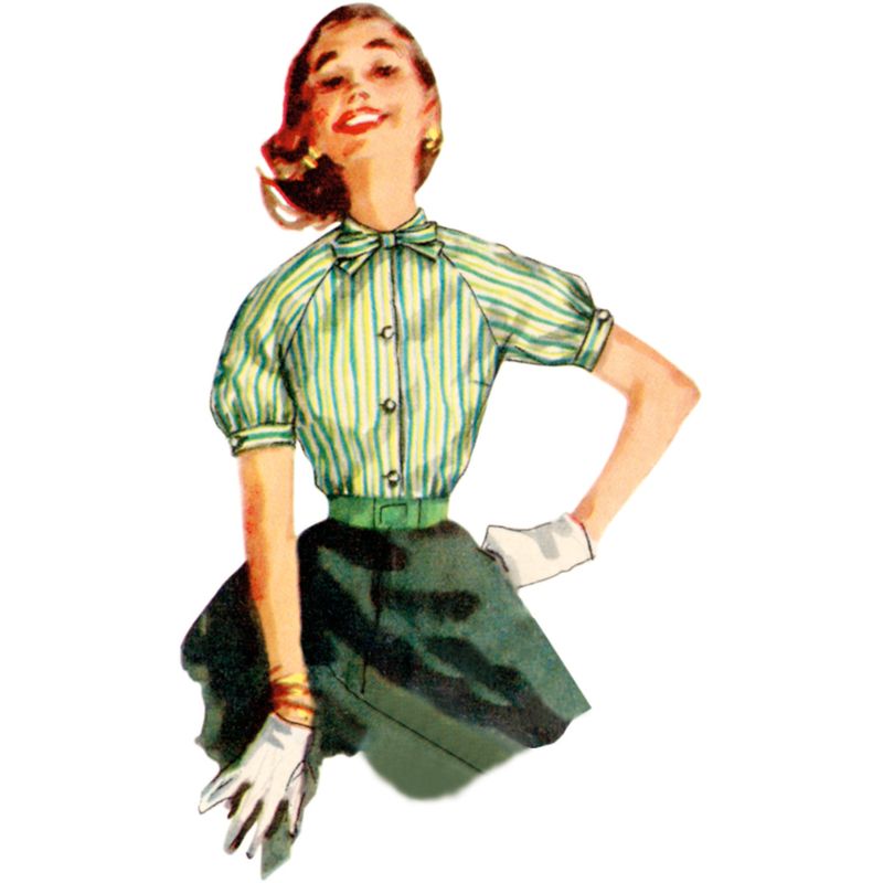Patron Simplicity 9818.H5 (34-42) - Blouses vintage des années 1950