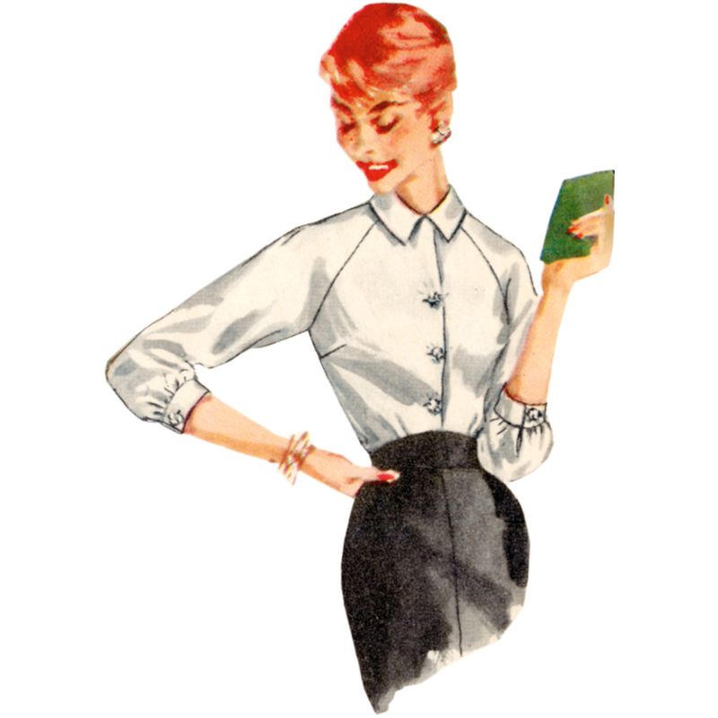 Patron Simplicity 9818.H5 (34-42) - Blouses vintage des années 1950