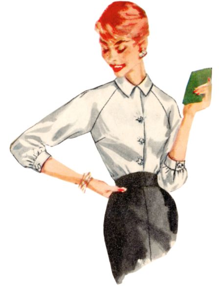 Patron Simplicity 9818.H5 (34-42) - Blouses vintage des années 1950