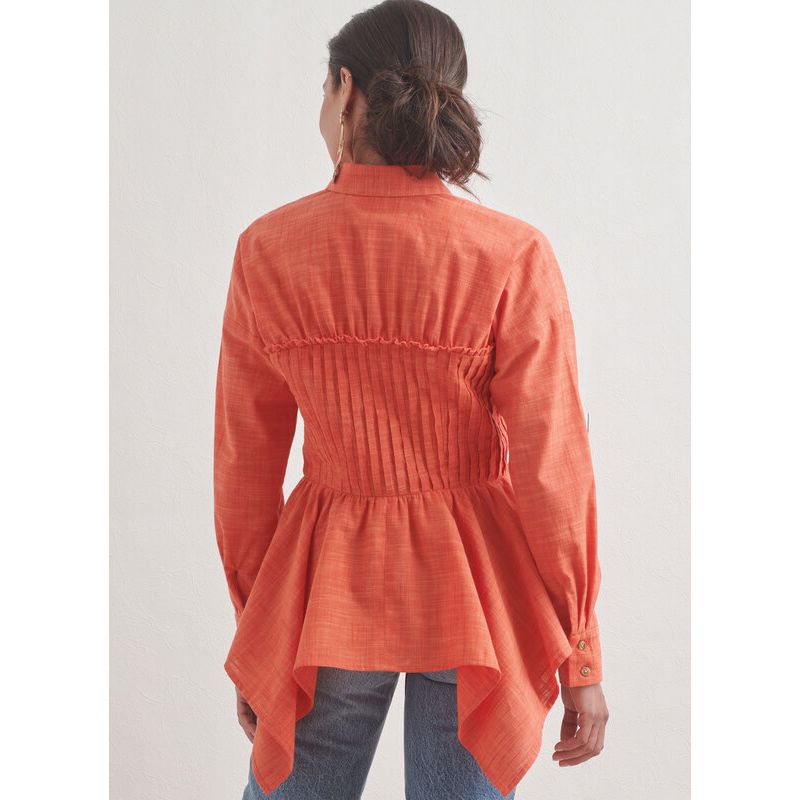 Patron Simplicity 9821.U5 (44-52) - Blouse pour femmes avec variations de col, manches et ourlet