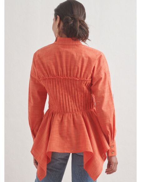 Patron Simplicity 9821.U5 (44-52) - Blouse pour femmes avec variations de col, manches et ourlet