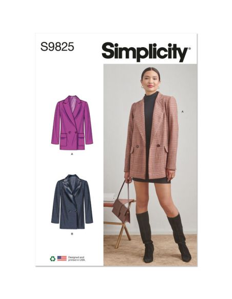 Patron Simplicity 9825.Y5 (46-54) - Veste pour femmes