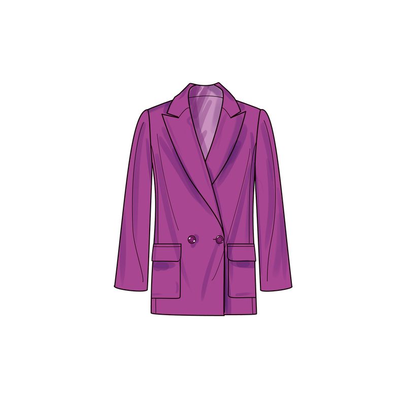 Patron Simplicity 9825.Y5 (46-54) - Veste pour femmes