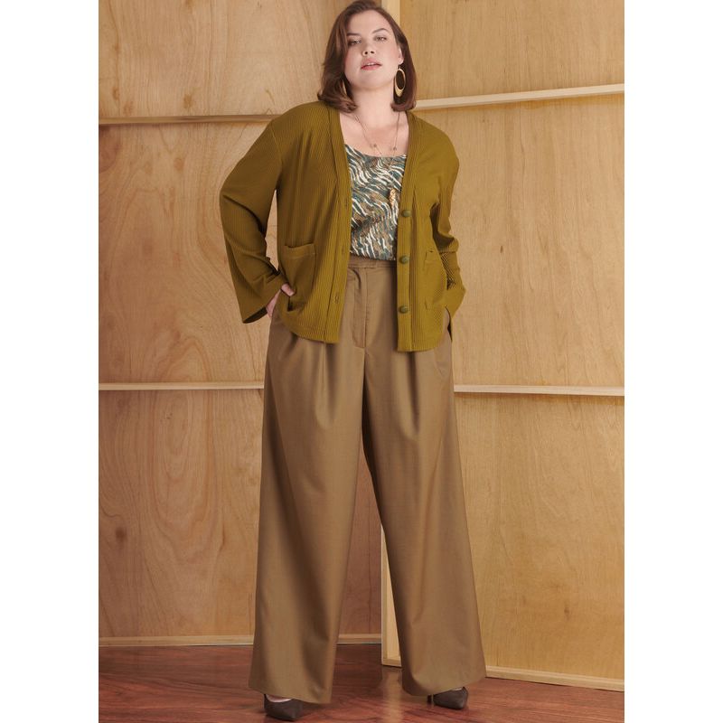 Patron Simplicity 9827.W3 (58-66) - Pantalon en deux longueurs, caraco et cardigan