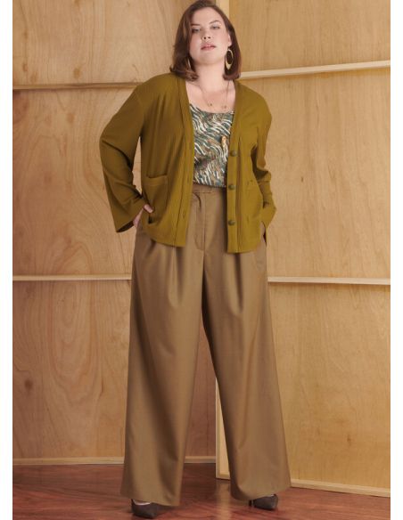 Patron Simplicity 9827.W3 (58-66) - Pantalon en deux longueurs, caraco et cardigan
