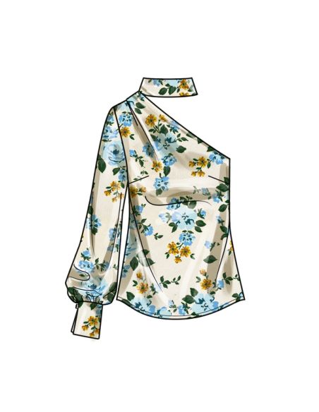 Patron Simplicity 9851.W2 (48-56) - Hauts pour femmes avec variations de manches