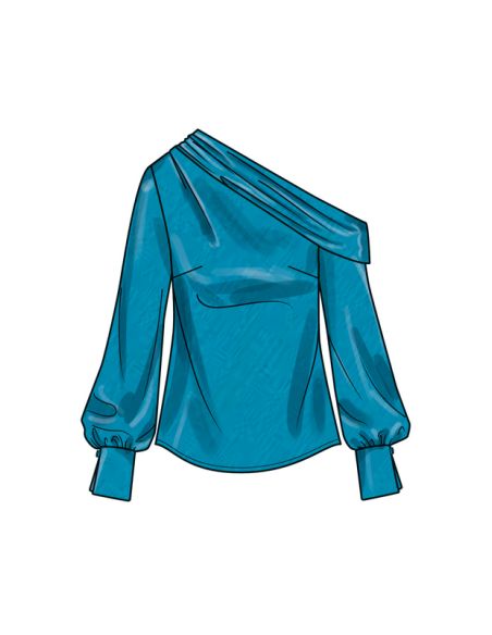 Patron Simplicity 9851.W2 (48-56) - Hauts pour femmes avec variations de manches