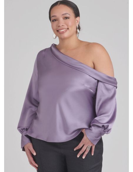 Patron Simplicity 9851.W3 (56-66) - Hauts pour femmes avec variations de manches