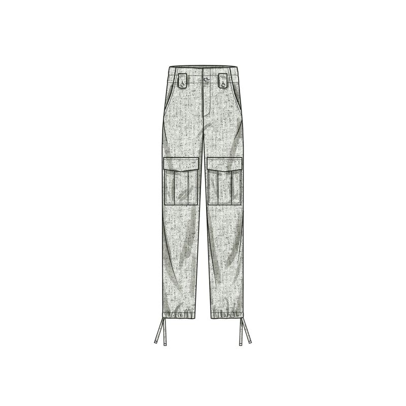 Patron Simplicity 9852.Y5 (46-54) - Pantalon cargo pour femmes avec ceinture