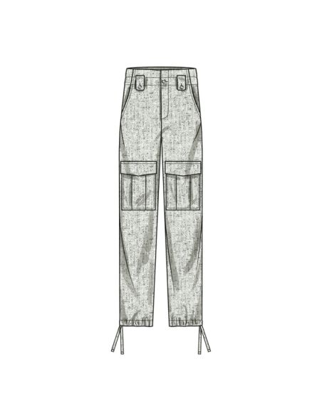 Patron Simplicity 9852.Y5 (46-54) - Pantalon cargo pour femmes avec ceinture