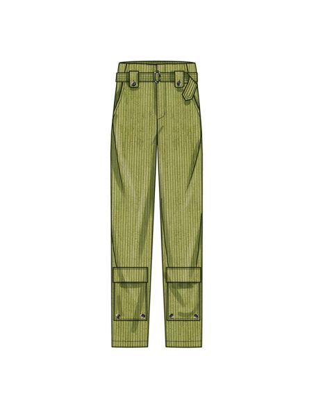 Patron Simplicity 9852.Y5 (46-54) - Pantalon cargo pour femmes avec ceinture