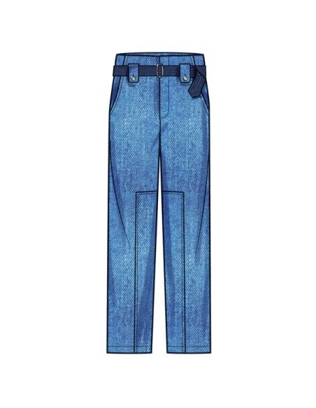 Patron Simplicity 9852.Y5 (46-54) - Pantalon cargo pour femmes avec ceinture