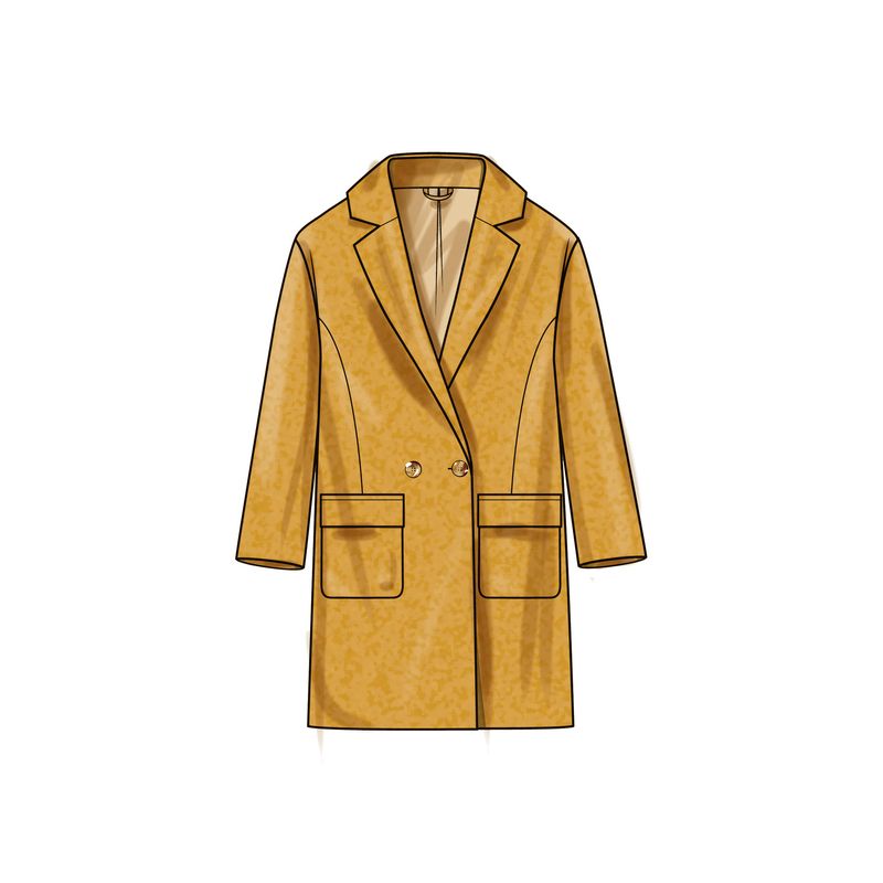 Patron Simplicity 9854.Y5 (46-54) - Manteau doublé pour femmes