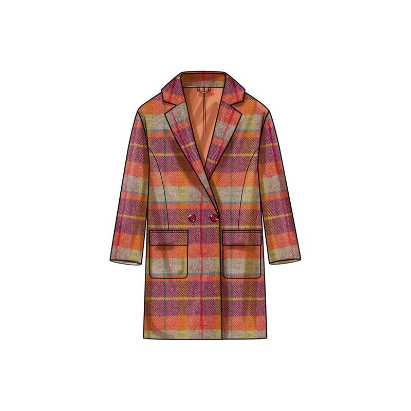 Patron Simplicity 9854.Y5 (46-54) - Manteau doublé pour femmes