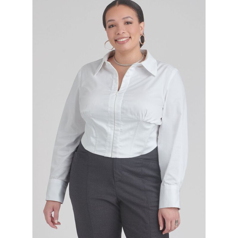 Patron Simplicity 9855.W3 (58-66) - Haut corseté et pantalon ajusté pour femmes