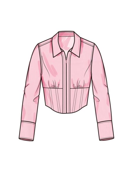 Patron Simplicity 9855.W3 (58-66) - Haut corseté et pantalon ajusté pour femmes