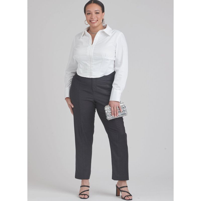 Patron Simplicity 9855.W3 (58-66) - Haut corseté et pantalon ajusté pour femmes