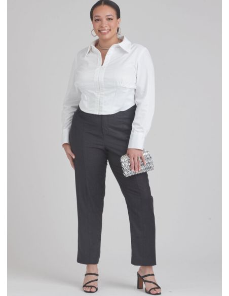 Patron Simplicity 9855.W3 (58-66) - Haut corseté et pantalon ajusté pour femmes