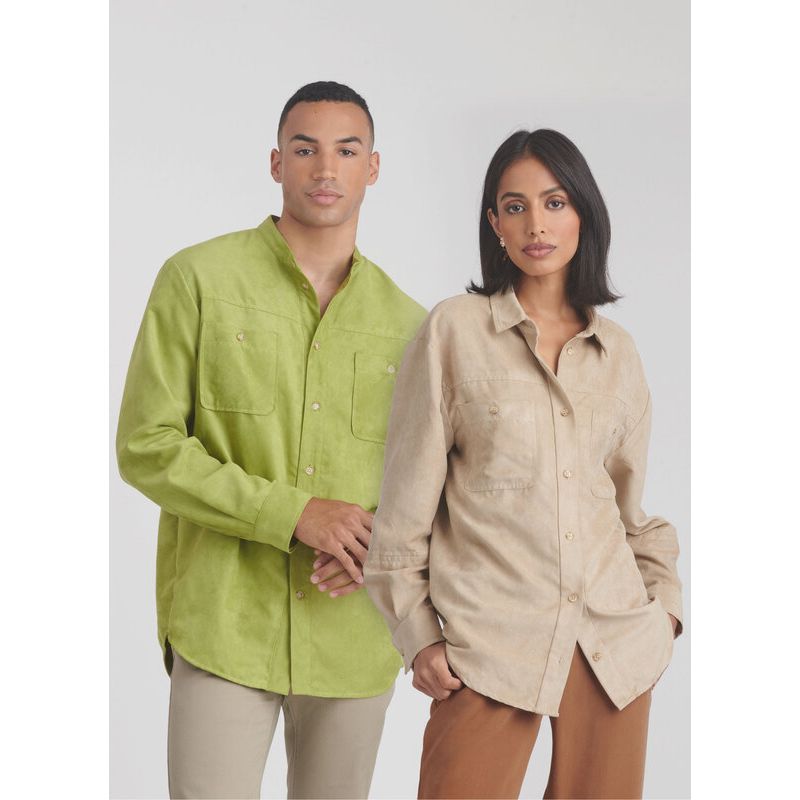 Patron Simplicity 9858.A - Chemises unisexes