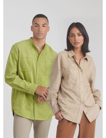 Patron Simplicity 9858.A - Chemises unisexes