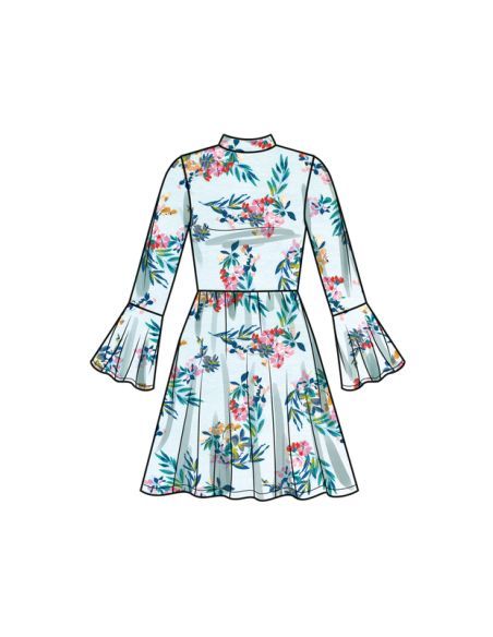 Patron Simplicity 9862.K5 (7-14) - Robes en maille pour enfants et filles