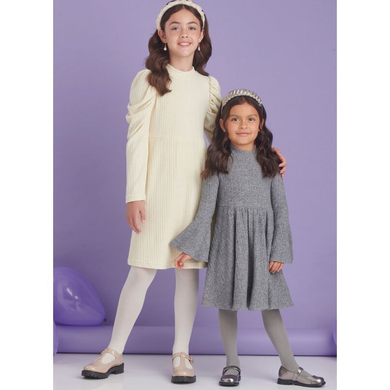 Patron Simplicity 9862.K5 (7-14) - Robes en maille pour enfants et filles