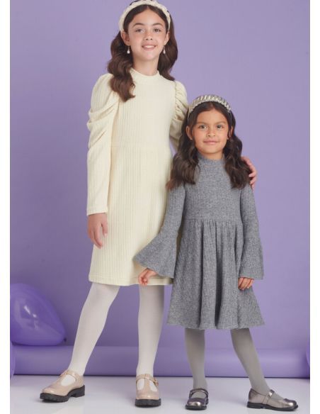 Patron Simplicity 9862.K5 (7-14) - Robes en maille pour enfants et filles