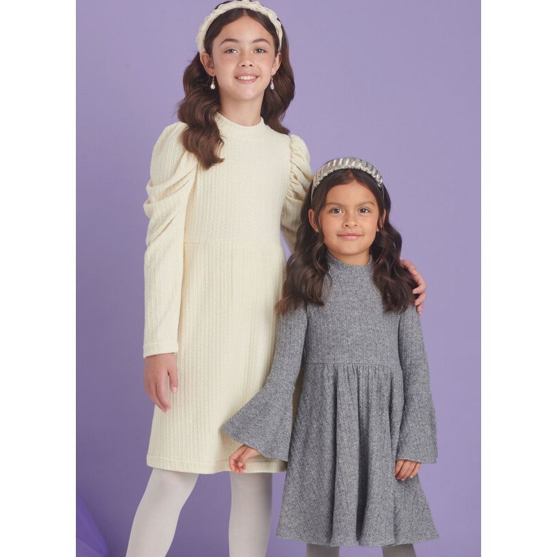 Patron Simplicity 9862.K5 (7-14) - Robes en maille pour enfants et filles