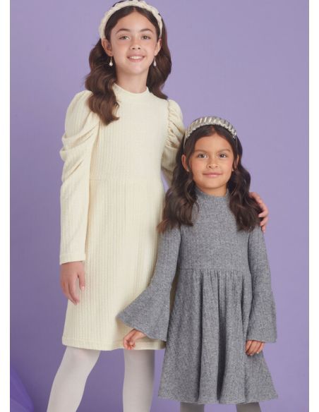 Patron Simplicity 9862.K5 (7-14) - Robes en maille pour enfants et filles