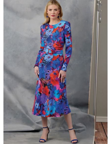 Patron Vogue 2043 U5 (44-52) - Robe drapée avec ceinture