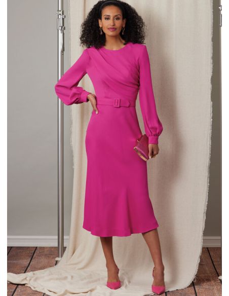 Patron Vogue 2043 U5 (44-52) - Robe drapée avec ceinture